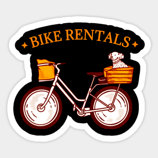 Bike rental puppy Sticker